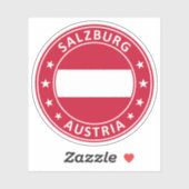 Sticker Autriche, Salzbourg (Feuille)