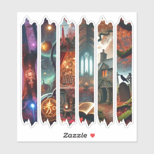 Sticker Autumnal Whimsigoth Enchanted Washi Tape Scrapbook (Feuille)