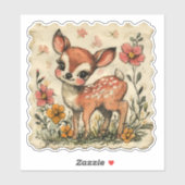 Sticker aux cerfs de Pâques (Feuille)