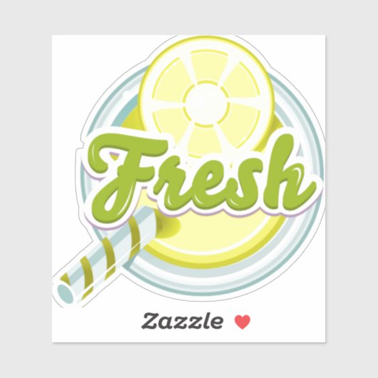 Sticker aux citrons frais (Feuille)