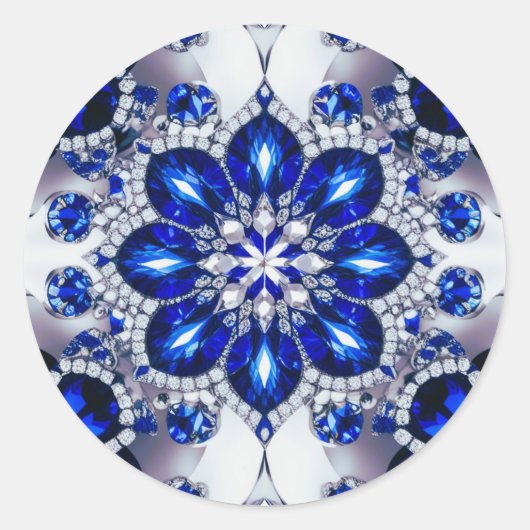 Sticker aux couleurs Bleu Blanc Design (Devant)