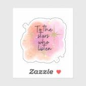 Sticker Aux Étoiles Qui Écoutent ACOTAR (Feuille)