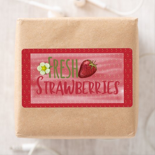 Sticker aux fraises (En situation)