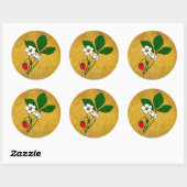 Sticker aux fraises sauvages (Feuille)