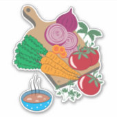 Sticker aux légumes frais et aux herbes (Devant)