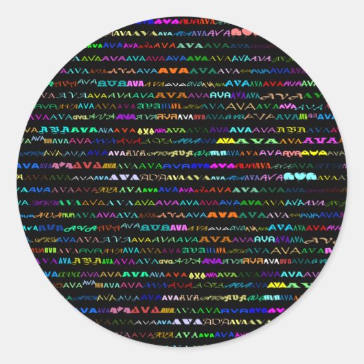 Sticker Ava Text Design I (Devant)
