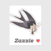 Sticker Avaler Queue Hawk avec Serpent Vintage Audubon (Feuille)
