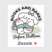 Sticker Avant le coucher avec ma chienne - Livre et Amoure (Feuille)