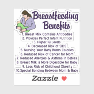 Sticker Avantages de l'allaitement maternel Raisons de l'a