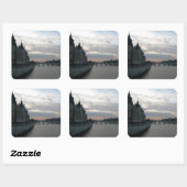 Sticker avec beau coucher de soleil à Paris (Feuille)