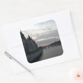 Sticker avec beau coucher de soleil à Paris (Enveloppe)