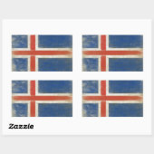 Sticker avec Distressed d'Islande (Feuille)