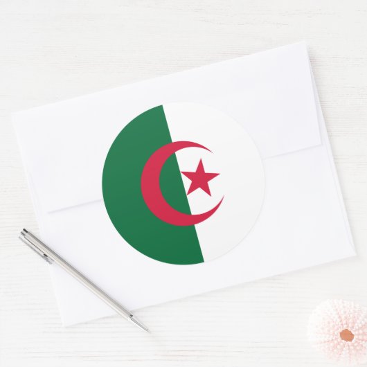 Sticker avec Drapeau d'Algérie (Enveloppe)