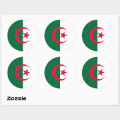 Sticker avec Drapeau d'Algérie (Feuille)