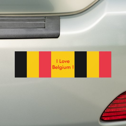 Sticker avec Drapeau de Belgique (En voiture)
