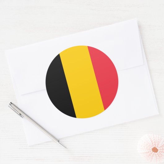 Sticker avec Drapeau de Belgique (Enveloppe)