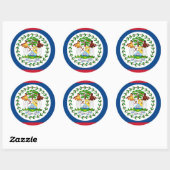 Sticker avec Drapeau de Belize (Feuille)
