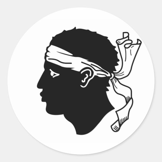 Sticker avec Drapeau de Corse, France (Devant)