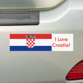 Sticker avec drapeau de Croatie (En voiture)