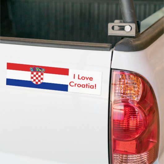 Sticker avec drapeau de Croatie (Sur camion)