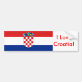 Sticker avec drapeau de Croatie (Devant)