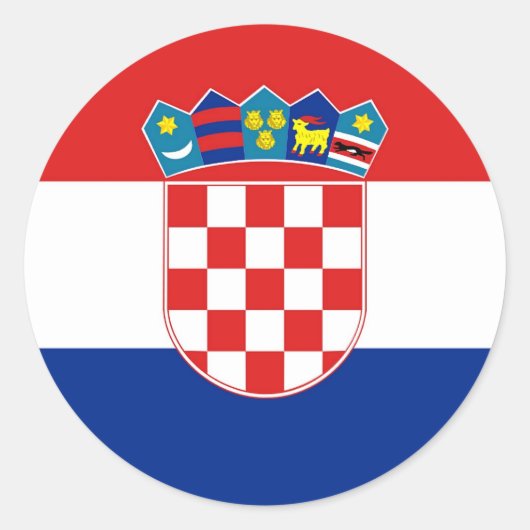 Sticker avec drapeau de Croatie (Devant)