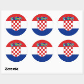 Sticker avec drapeau de Croatie (Feuille)