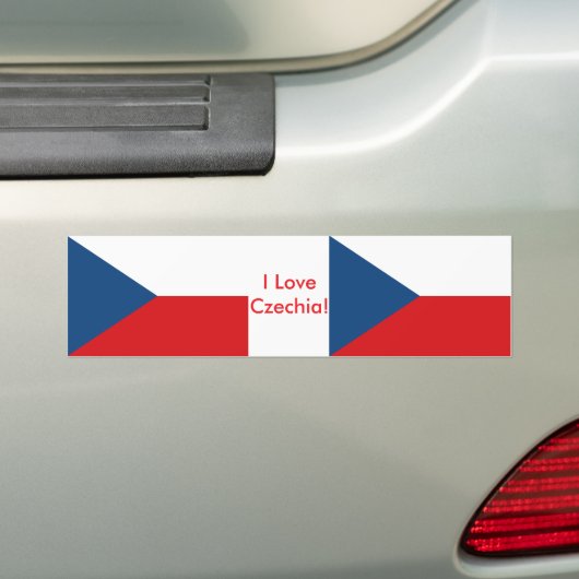 Sticker avec Drapeau de Czechia (En voiture)