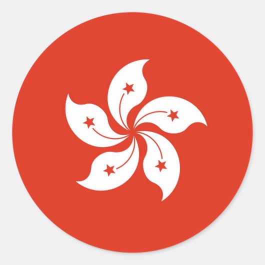 Sticker avec Drapeau de Hong Kong, Chine (Devant)