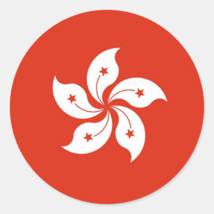 Sticker avec Drapeau de Hong Kong, Chine