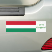 Sticker avec Drapeau de Hongrie (En voiture)