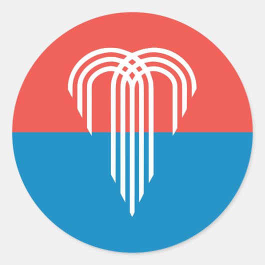 Sticker avec Drapeau de Kansas City, Missouri (Devant)