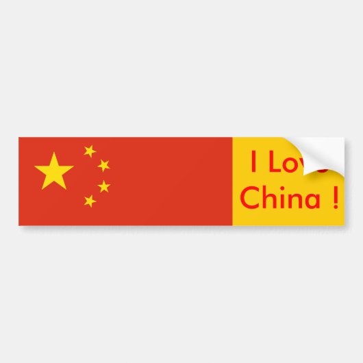 Sticker avec drapeau de la Chine (Devant)