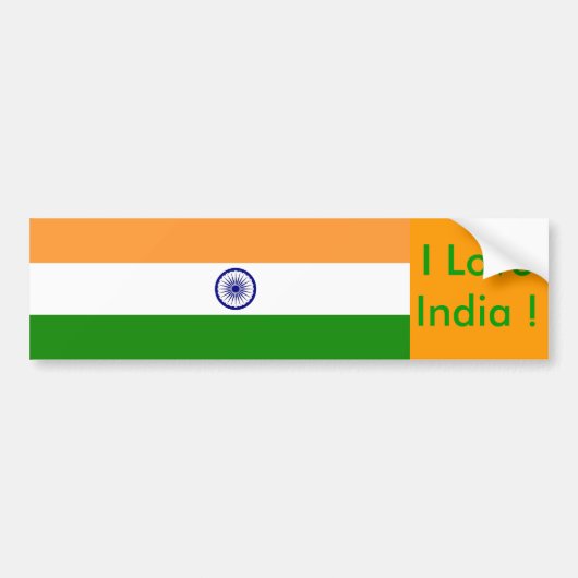 Sticker avec drapeau de l'Inde (Devant)