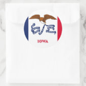 Sticker avec Drapeau de l'Iowa (Sac)