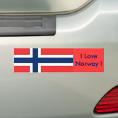 Sticker avec Drapeau de Norvège (En voiture)