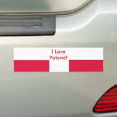 Sticker avec Drapeau de Pologne (En voiture)