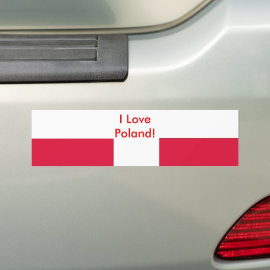 Sticker avec Drapeau de Pologne (En voiture)