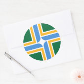 Sticker avec Drapeau de Portland, Etat de l'Oregon (Enveloppe)