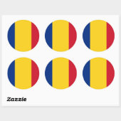 Sticker avec drapeau de Roumanie (Feuille)
