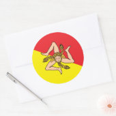 Sticker avec Drapeau de Sicile, Italie (Enveloppe)