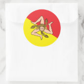 Sticker avec Drapeau de Sicile, Italie (Sac)