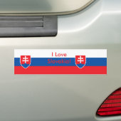 Sticker avec Drapeau de Slovaquie (En voiture)