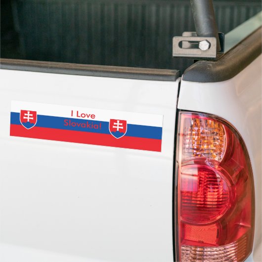 Sticker avec Drapeau de Slovaquie (Sur camion)