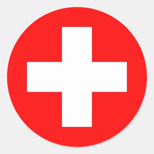 Sticker avec Drapeau de Suisse (Devant)