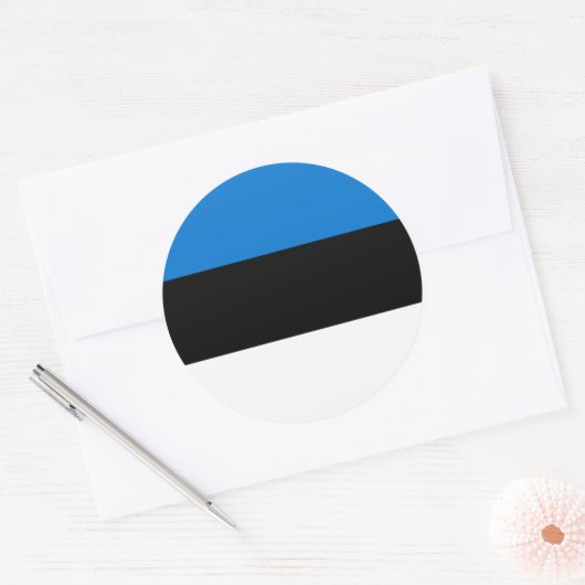 Sticker avec Drapeau d'Estonie (Enveloppe)