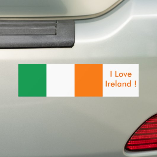 Sticker avec Drapeau d'Irlande (En voiture)