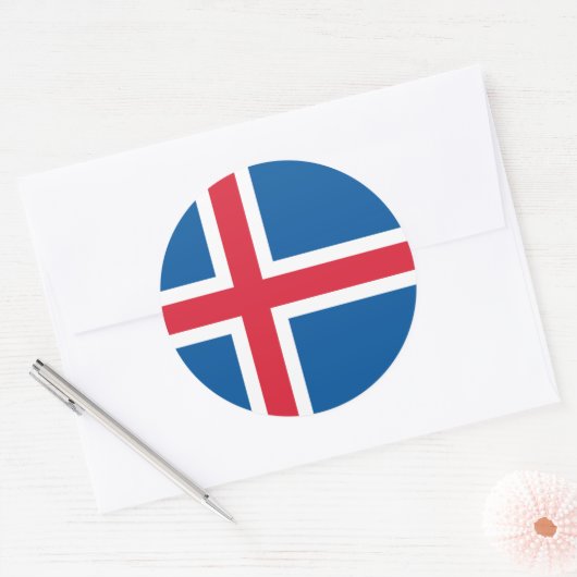 Sticker avec Drapeau d'Islande (Enveloppe)
