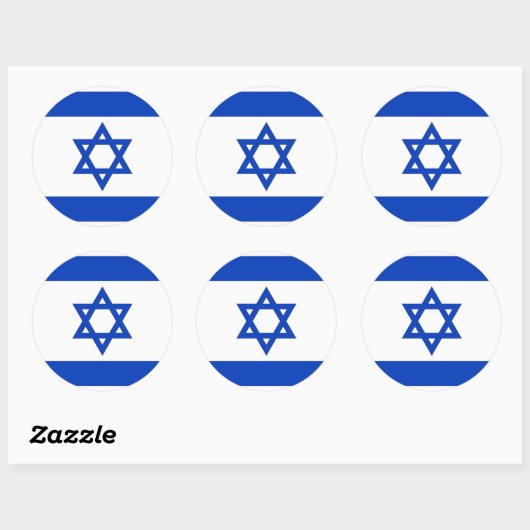 Sticker avec Drapeau d'Israël (Feuille)