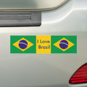 Sticker avec drapeau du Brésil (En voiture)